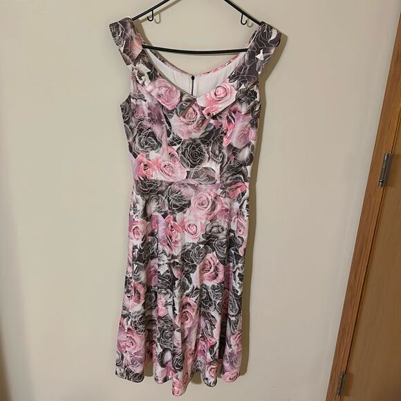 Bettie Page By Tatyana Wiggle Dress retro 50’s inspired pinup Size M